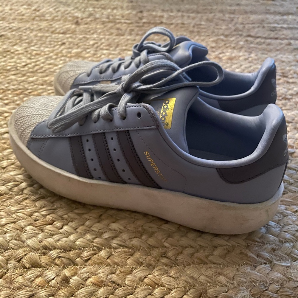 Limited edition periwinkle platform superstars